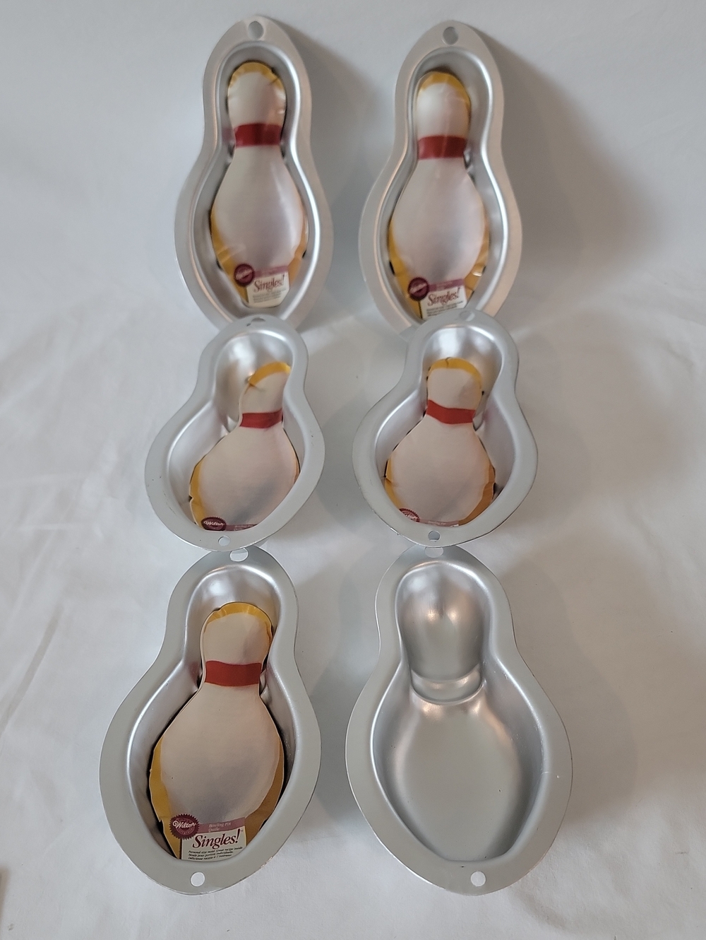 Bowling Pin Singles Bake, Cake Pans QTY of 6